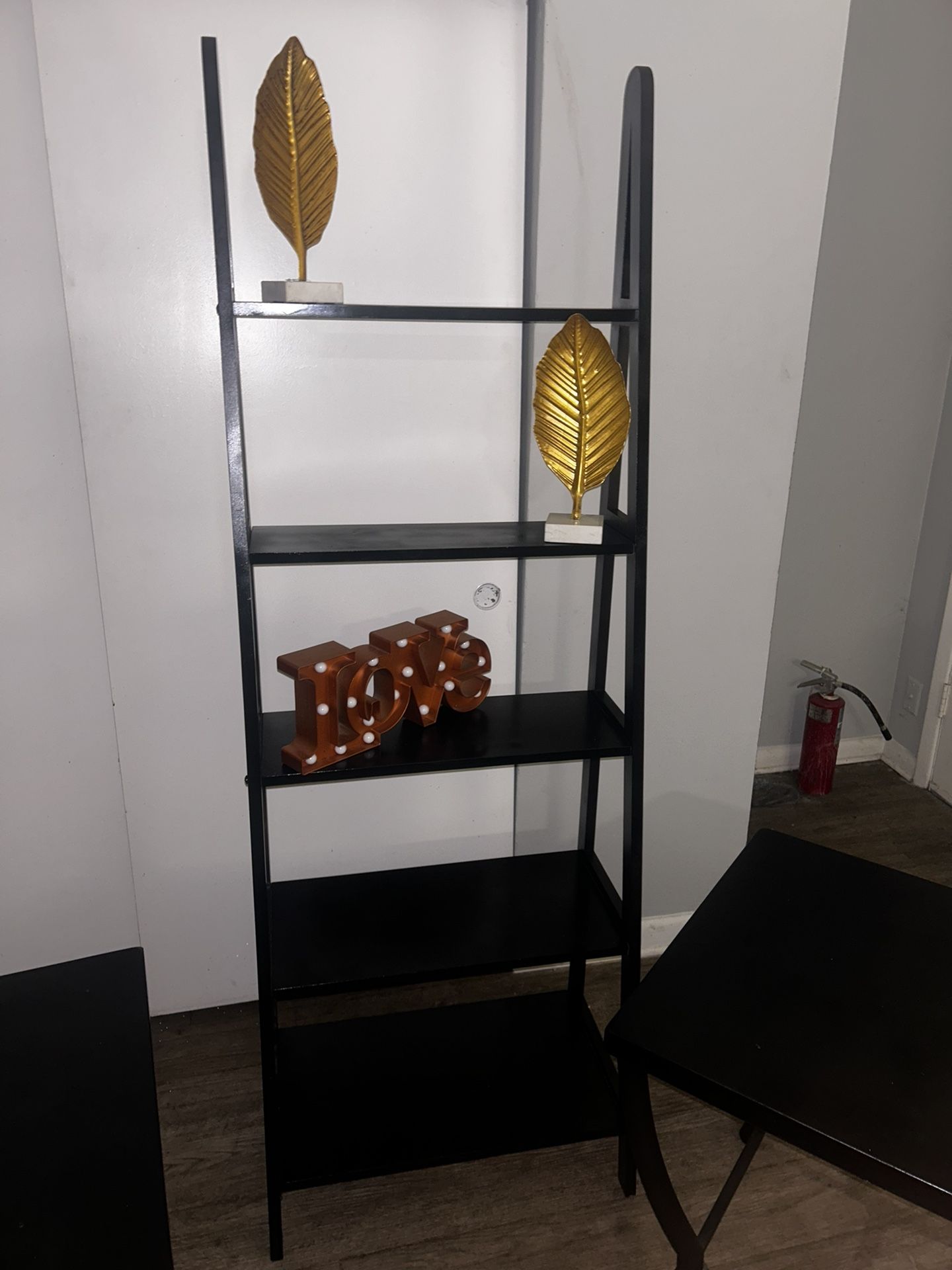 End Tables And 5 Layer Tall Shelf! All Black
