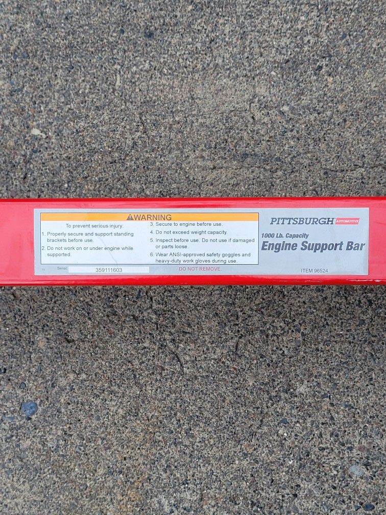 Engine Support Bar.