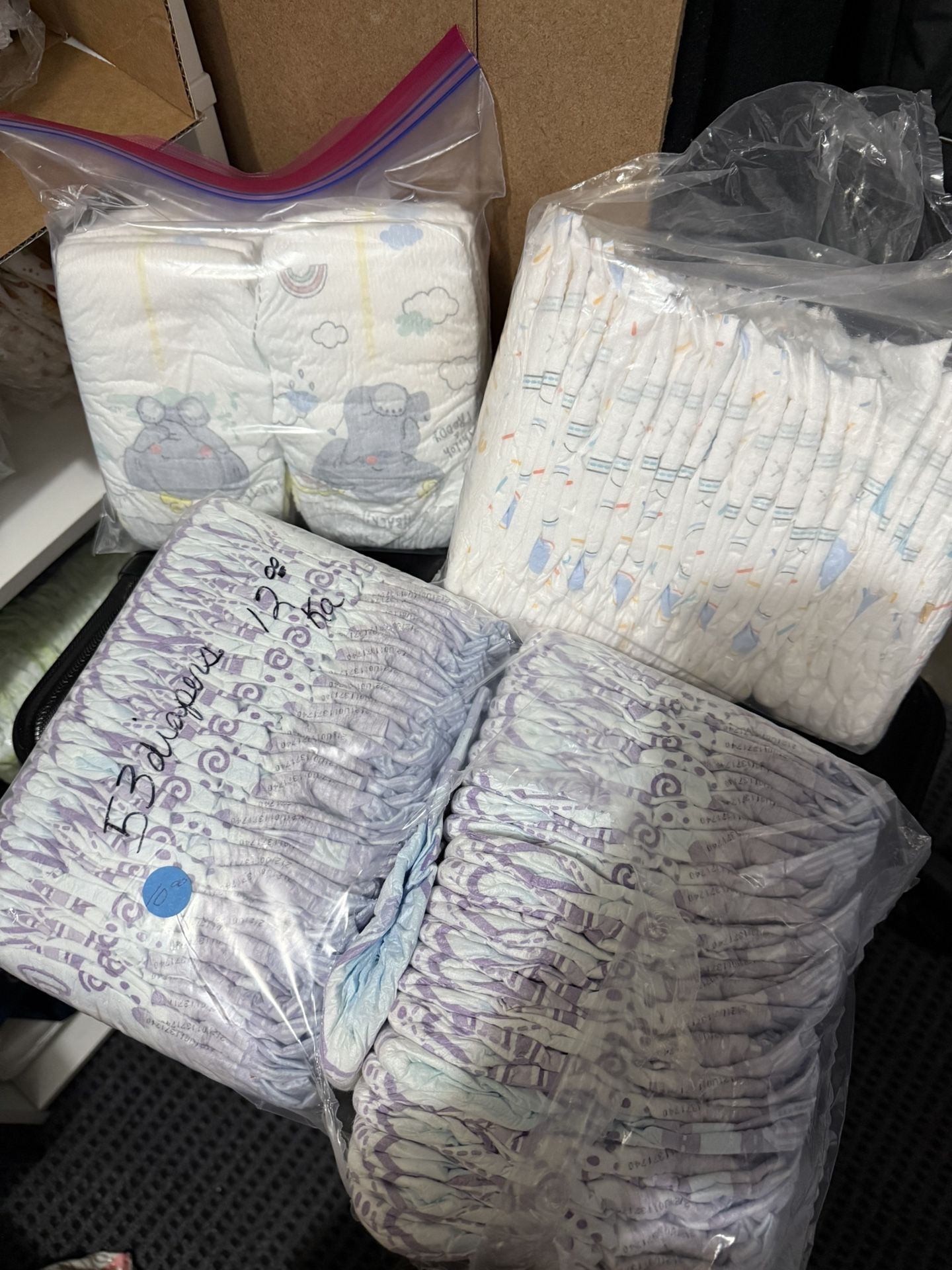 Lot of Size 1 Diapers
