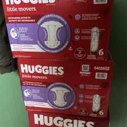 Size 6 Huggies Diapers 