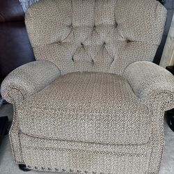 Like New Upholstered Tufted Leopard Print Accent Chair