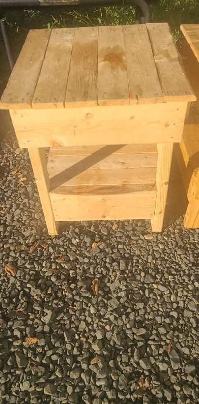 Two Small Pallet Tables Out Side Or Indoor