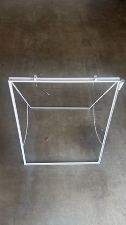 White REAL ESTATE Metal Frame with Chain Support