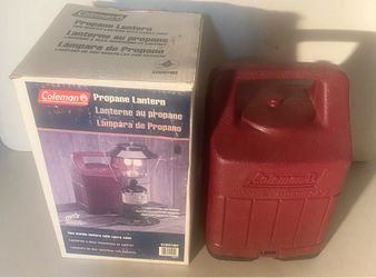 Coleman Propane Lantern 2 Mantel Carry Case Excellent