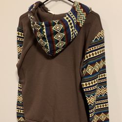 Intricate Vibrant Tribal Woven Hoodie Size L - Unisex