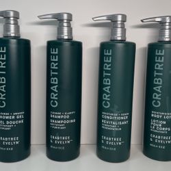 Crabtree And Evelyn shampoo, Conditioner, Lotion And Bodywash