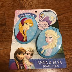Kids New Disney Frozen Anna Elsa Towel Clips for keeping your towel secure/from flying away while at the pool or beach. $5 cash at pickup in Apex.