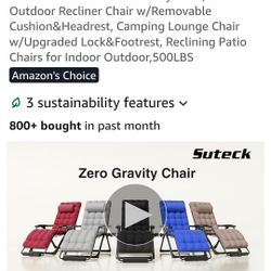 Suteck Oversized Zero Gravity Chair/Recliner