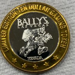 Ten Dollar Gaming Token BallysMillennium Edition Campanile Tower .999 Silver