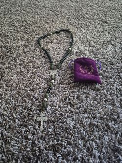 Green Paracord Rosary with Crucifix