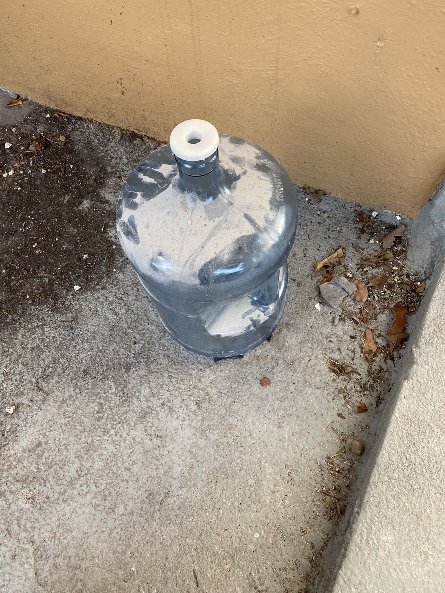 Free water jug. Dusty