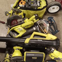 18V RYOBI TOOLS+CHARGERS+BATTERIES