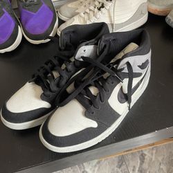 Nike Air Jordan 1 Mid SE Canvas Sail Black Grey 9.5