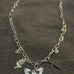 Skull Butterfly Necklace 