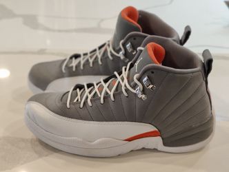 Air Jordan 12 . Cool Grey. Orange Accent. 2012. Men's 10.5