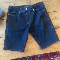 True Religion Jean Shorts (Black)