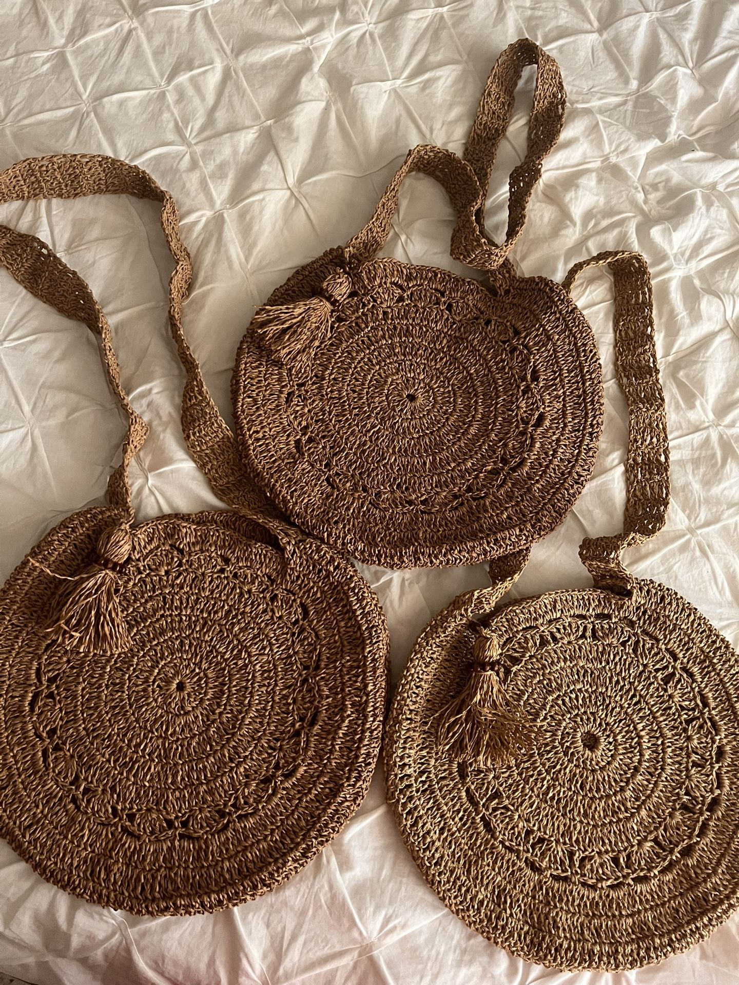 Handmade Brown Paper Woven Summer Purse