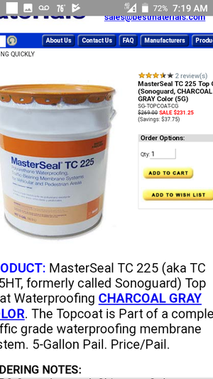 Masterseal Tc 225 Color Chart