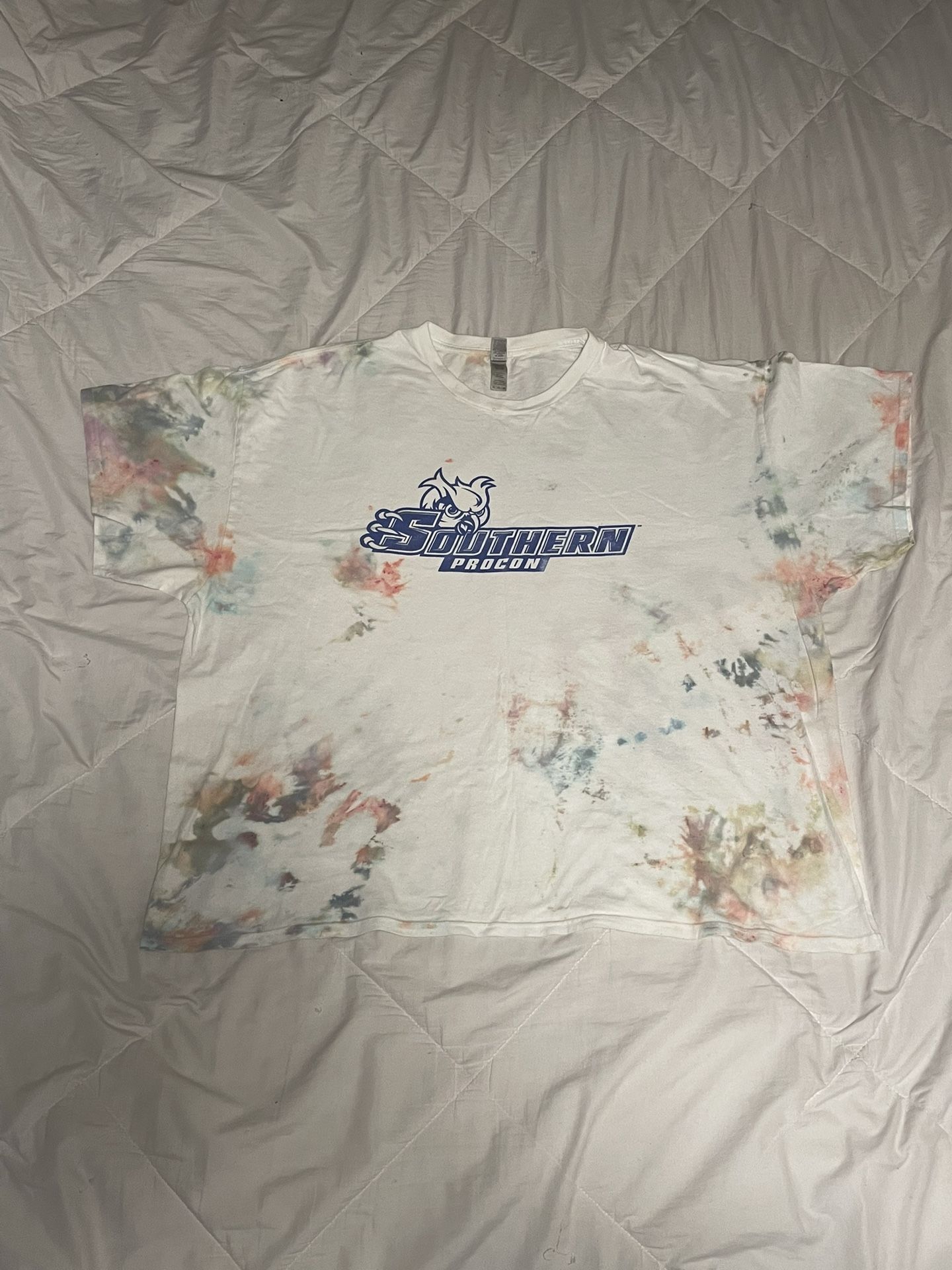 Gildan White Tie-Dye Short Sleeve T-Shirt Adult Mens Size 4XL