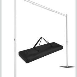 Pipe and Drape Backdrop Stand,8ft x 10ft Backdrop Stand, Adjustable Metal Heavy Duty Wedding Background for Parties Birthday Party Baby Shower Wedding