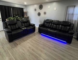 BLACK RECLINER SOFA & LOVESEAT ποΈπ€ποΈ