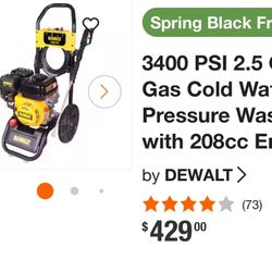 Presure Washer Dewalt 3400psi  2.5 