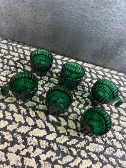 Rare Retro 6 x DOIY Saguaro Stacking Cactus Green Glass Drinking Glass  Tumbler Cacti for Sale in Fallbrook, CA - OfferUp