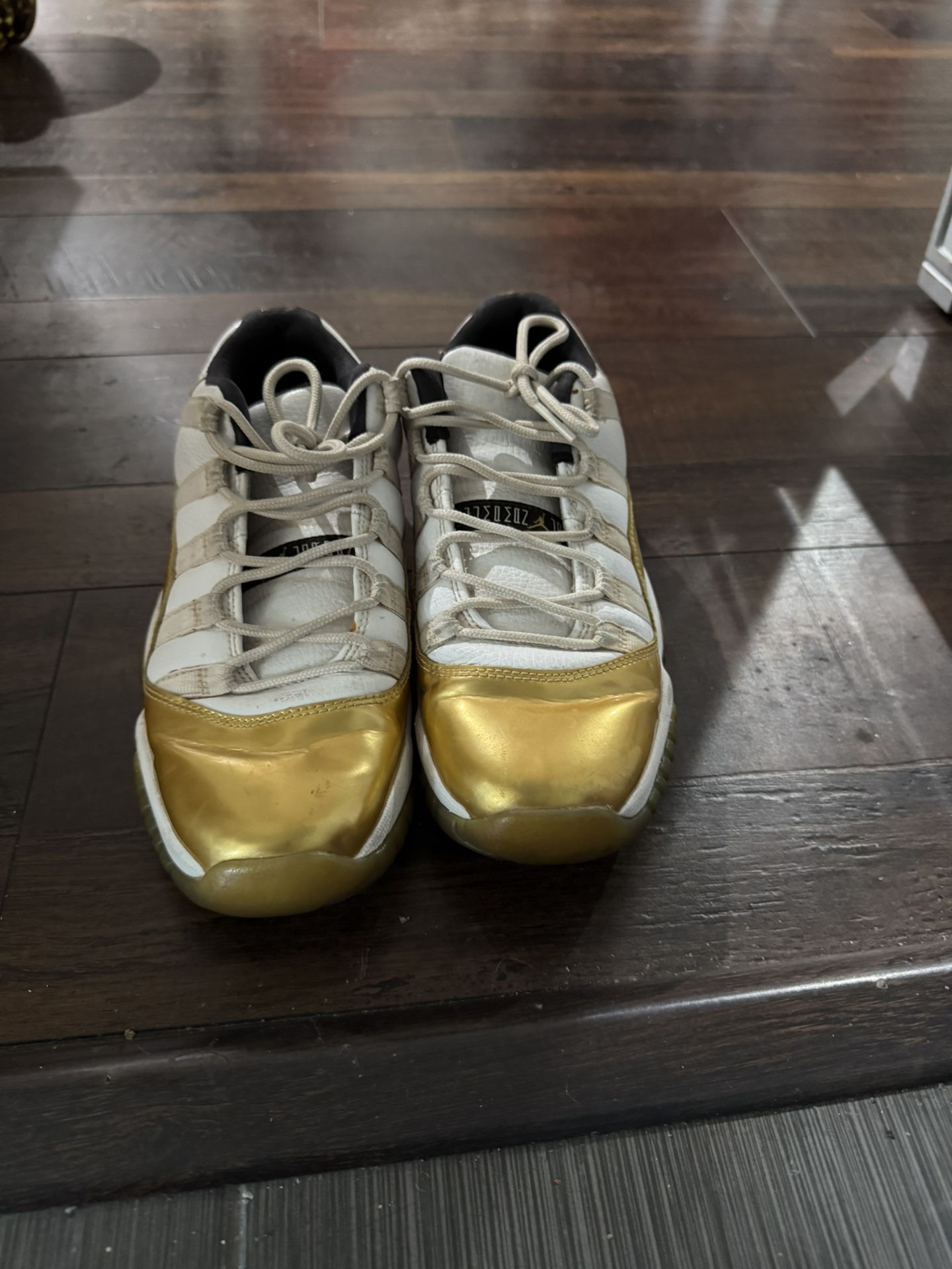 Gold Jordan 11 Retro Size
