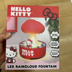 NWT Hello Kitty Red LED Raincloud Fountain
