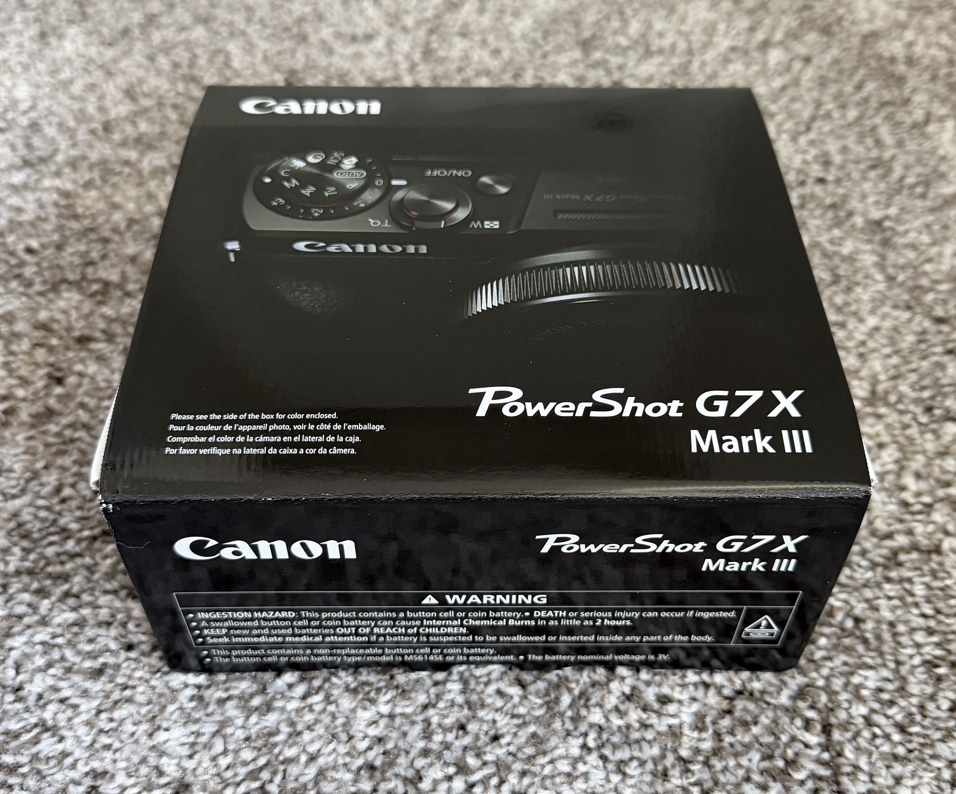 Canon PowerShot G7 X Mark III Point & Shoot Digital Camera - Black (NEW/SEALED)