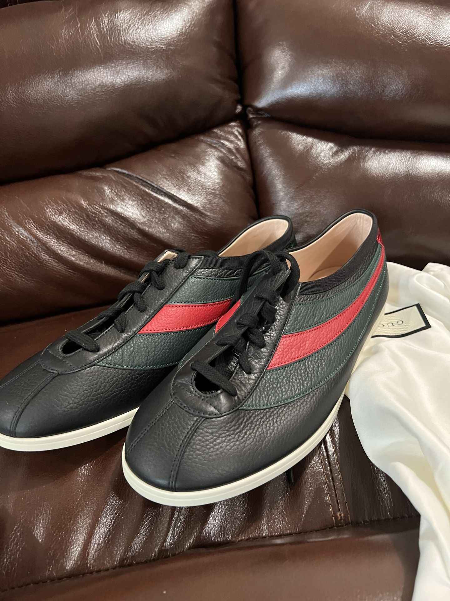 Gucci Leather Tennis Shoes