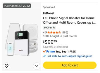 HiBoost Cell Phone Signal Booster Kit