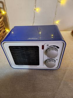 Sunbeam Retro Radio Personal Space Heater & Fan - Blue (1500W)