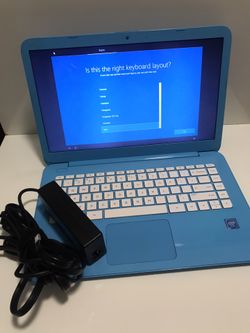 HP Stream 14” HD Display, Intel N3060,4GB RAM, 32 GB SSD, Windows 10 Home S Mose, Blue