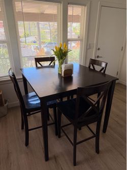 Dining table and chairs