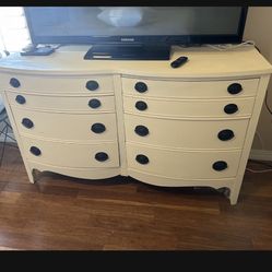 Solid Wood White Dresser 