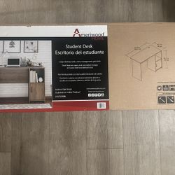 The Ameriwood Home Student Desk in Salinas Oak (model (contact info removed)EBL)