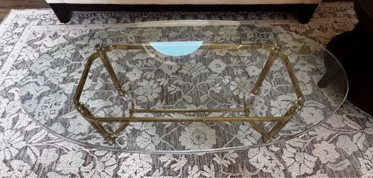 Glass and Brass coffee table