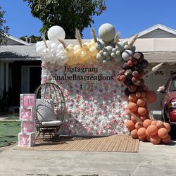 Baby Shower Decorations , Baby Shower Decor , Balloons Arch , Balloons Garland ,flowers Wall