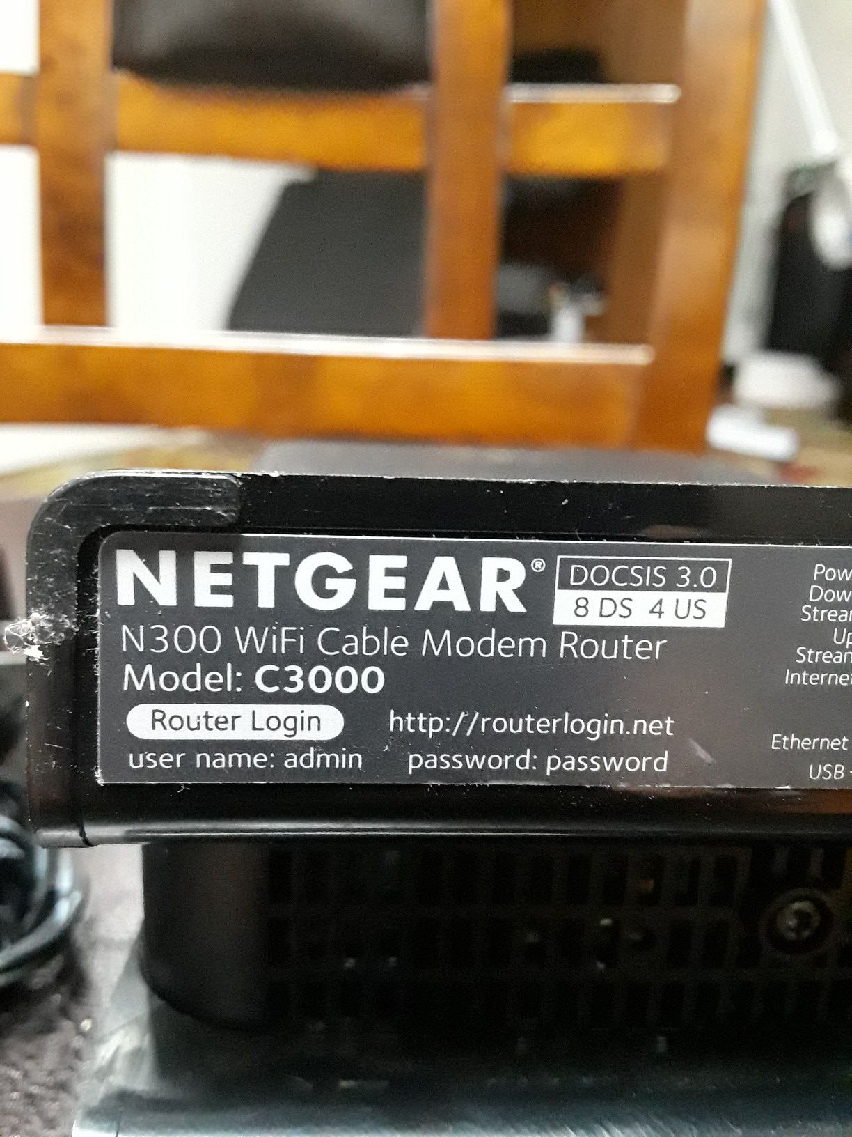 N300 Netgear wifi modem and router