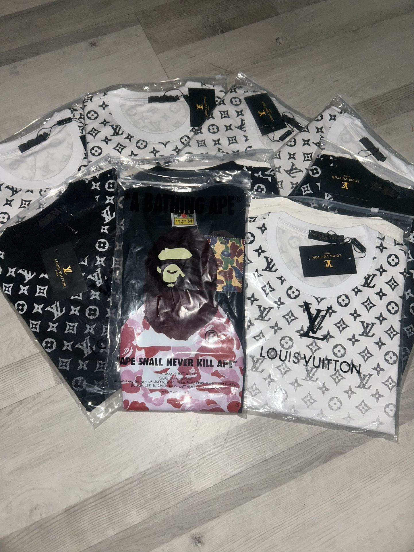 Bape And LV Shirts