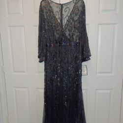 R And M Richard's Black Evening Gown