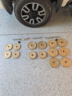 vintage Billard Barbell standard weight lifting set