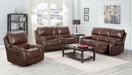 LEATHER SOFA RECLINER BRAND NEW 3pcs