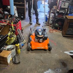 Orange  Mulching  Push  Lawn  Mower