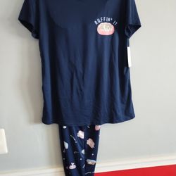 Women's and Women’s Plus Sleep Tee and Joggers Pajama Set, 2-Piece, Sizes XS to 3X...NEW WITH TAGS