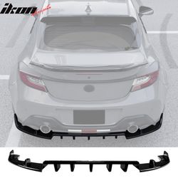 Fits 2022-2026 Toyota GR86 BRZ IKV1 Rear Bumper Diffuser AERO VORTEX Gloss Black PP