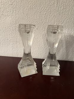 Crystal Candle Holders (set Of 2)