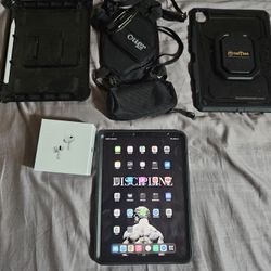 iPad 11 Pro Bundle W/ Air Pods & 3 Cases