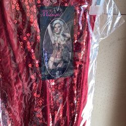 Seven’ Til Midnight Corset Red Size M,L And XL (includes Thong)